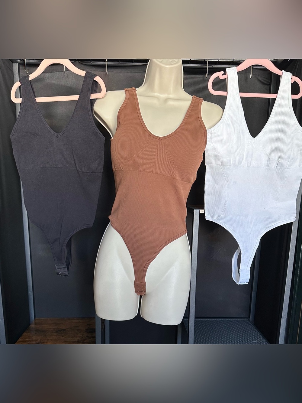 3 Bodysuits for Women,Tummy Control Seamless Tops Compression
